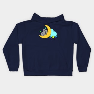 Koala Hugging a Crescent Moon Kids Hoodie